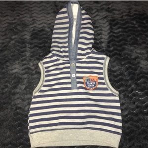 Calvin Klein Baby Boy Sleeveless Hoodie | 6-9M